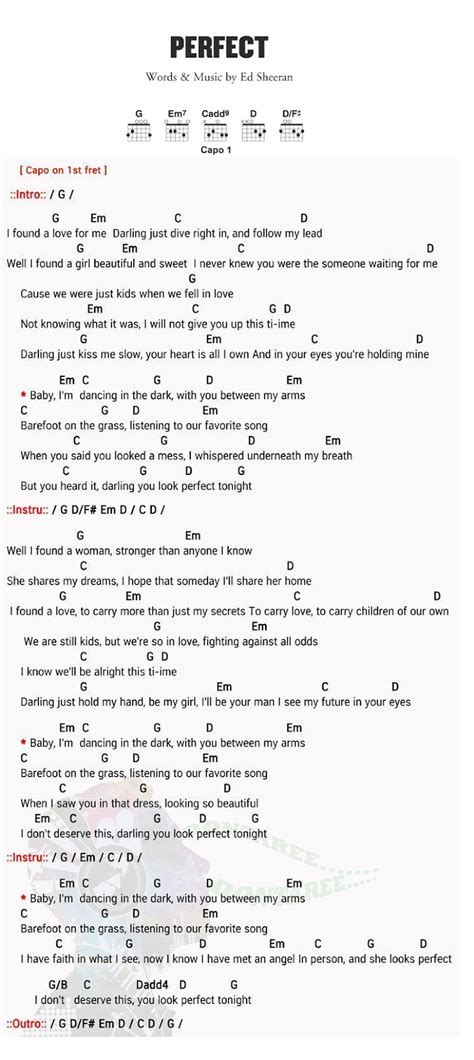 lyrics chords|PERFECT CHORDS by Ed Sheeran @ Ultimate.